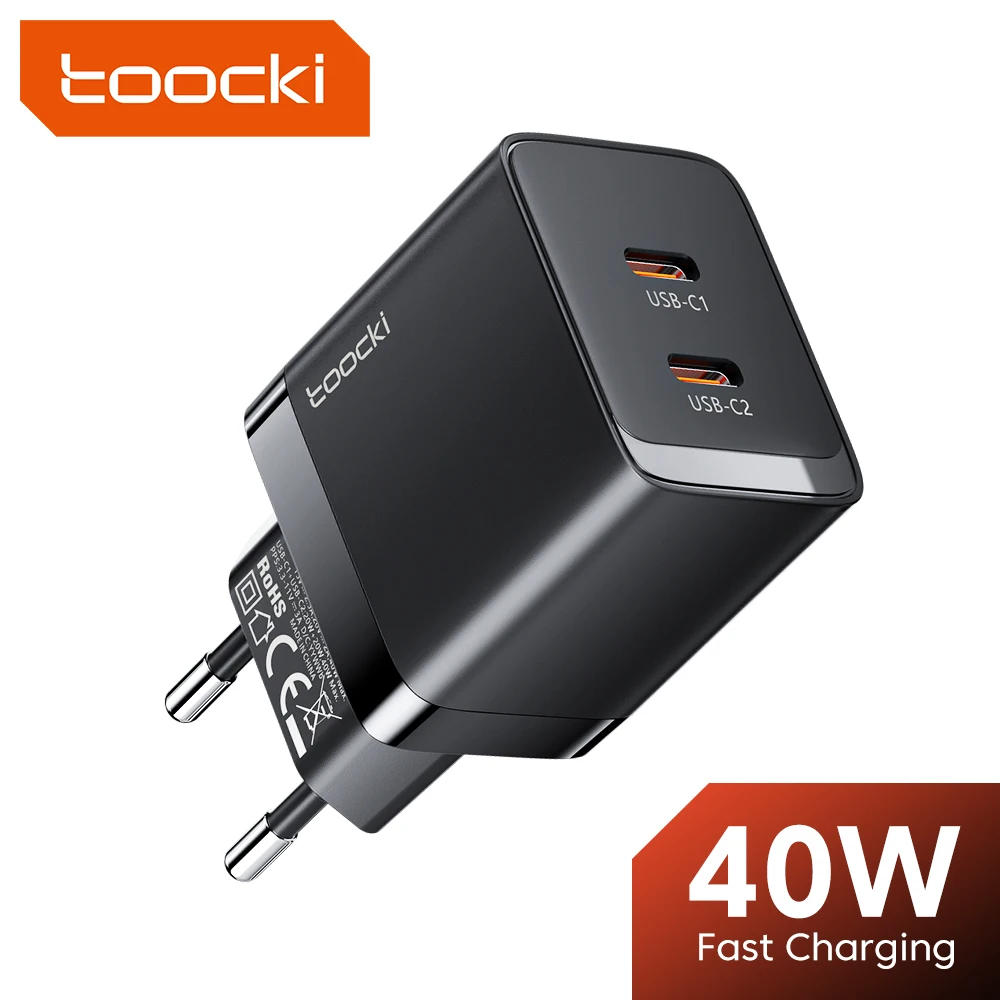 Toocki Dual USB C Charger GaN Fast Charging Type C Charger For iPhone 14 13 12 Pro Max iPad Samsung Xiaomi PD 40W Charger
Toocki Dual USB C Charger GaN Fast Charging Type C Charger For iPhone 14 13 12 Pro Max iPad Samsung Xiaomi PD 40W Charger