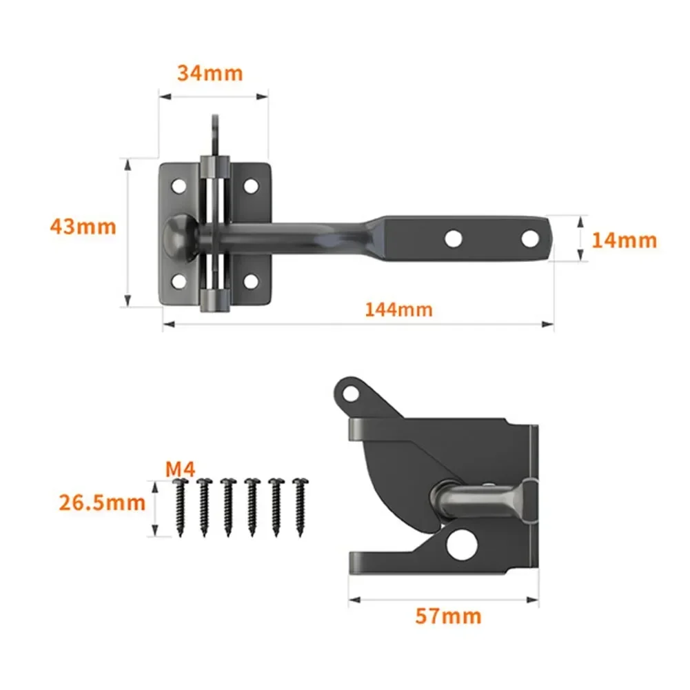 Home Hardware Fence Latch Outdoor Wear-resistant Corrosion-resistant Gate Latch Fence Fence Latch Guardrail Lock
Home Hardware Fence Latch Outdoor Wear-resistant Corrosion-resistant Gate Latch Fence Fence Latch Guardrail Lock