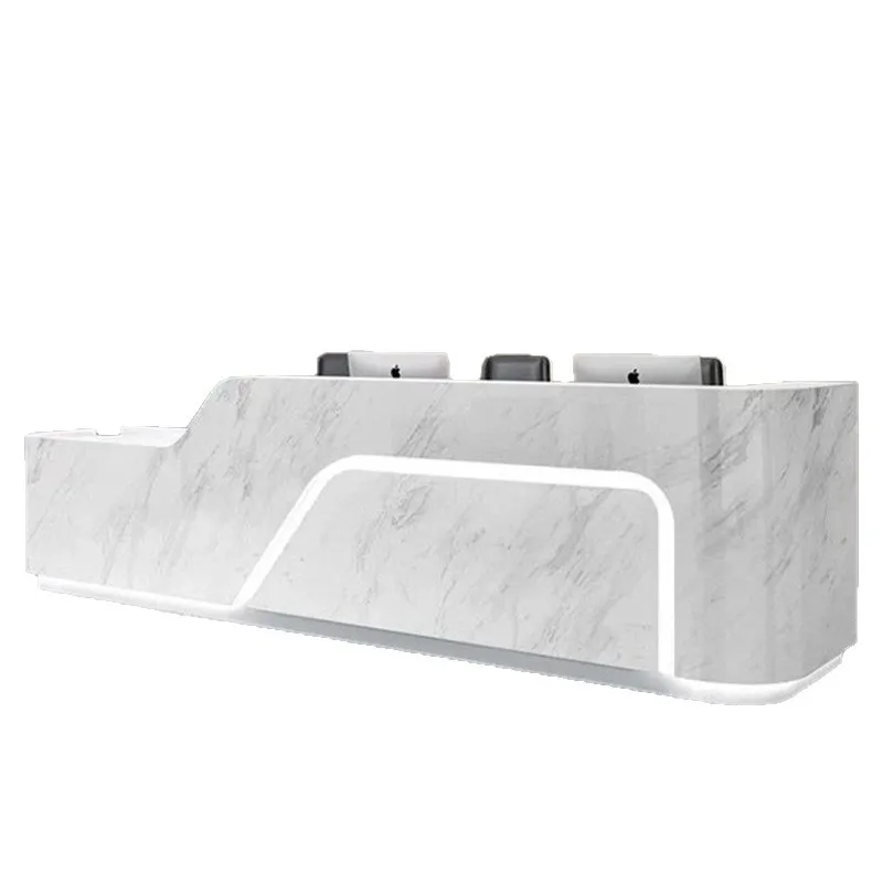 CX company front desk paint, beauty salon hotel front desk, curved reception desk
CX company front desk paint, beauty salon hotel front desk, curved reception desk