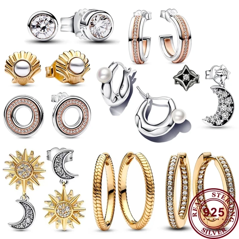 New 100% S925 Silver Women's Creative Sun and Moon Logo Ring Pearl Earrings Women's Festival High Quality Gift DIY 키링 Jewelry
New 100% S925 Silver Women's Creative Sun and Moon Logo Ring Pearl Earrings Women's Festival High Quality Gift DIY 키링 Jewelry