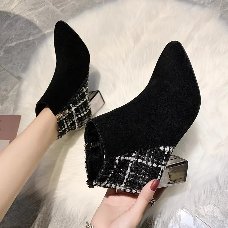 Осень и зима, новая корейская версия, трендовые нишевые дизайнерские модные универсальные тонкие женские ботинки с цветными блоками, туфли на высоком каблуке 2025
Осень и зима, новая корейская версия, трендовые нишевые дизайнерские модные универсальные тонкие женские ботинки с цветными блоками, туфли на высоком каблуке 2025