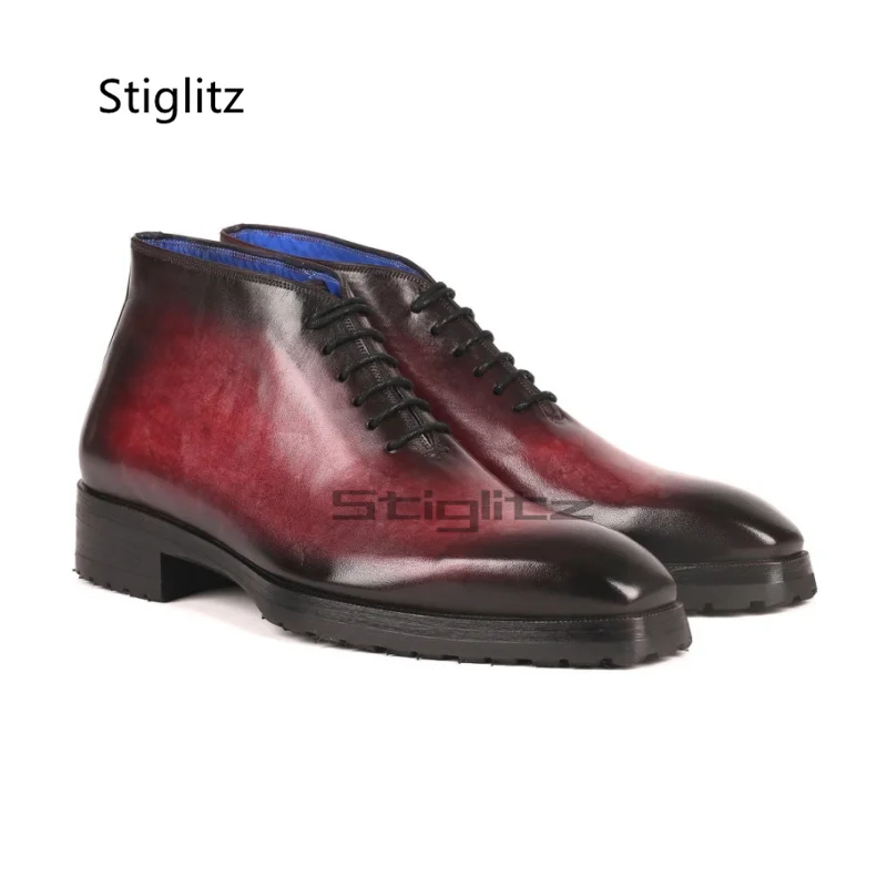 Small Square Toe Lace Up Ankle Boots Handmade Genuine Leathe Men's Boots Red Brown Non-Slip Male Party Dress Wedding Shoes
Small Square Toe Lace Up Ankle Boots Handmade Genuine Leathe Men's Boots Red Brown Non-Slip Male Party Dress Wedding Shoes