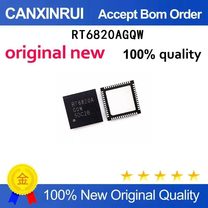 (5 pieces)Brand new original RT6820AGQW RT6820A QFN56 RT6820GQW RT6820 chip IC
(5 pieces)Brand new original RT6820AGQW RT6820A QFN56 RT6820GQW RT6820 chip IC