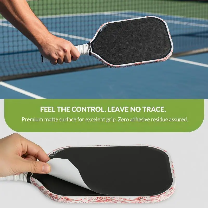 2 PCS Pickleball Paddle Frosted Surface Sticker Residue Free Adhesive Wearproof For Training Matches