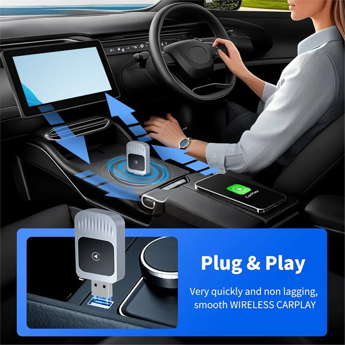 Can buy 2 In1 Wireless Carplay Android AUTO Car Adapter WiFi & Bluetooth Wired CarPlay to Wireless Carplay with USB-C Adapter
Can buy 2 In1 Wireless Carplay Android AUTO Car Adapter WiFi & Bluetooth Wired CarPlay to Wireless Carplay with USB-C Adapter