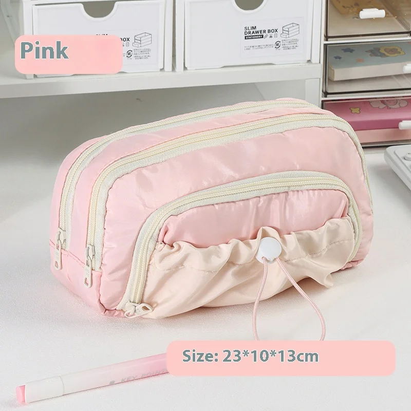 Cream Aesthetic Pencil Case - Large Capacity Makeup Organizer For Girls, Cute School Supplies With Zipper, Simple Cosmetic Bag
Cream Aesthetic Pencil Case - Large Capacity Makeup Organizer For Girls, Cute School Supplies With Zipper, Simple Cosmetic Bag