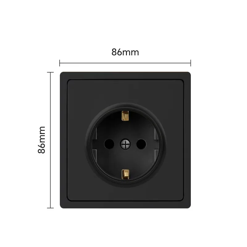 Black 86 type Eu Switch Socket with A High Power Rating of 16A Wall mounted Power Supply
Black 86 type Eu Switch Socket with A High Power Rating of 16A Wall mounted Power Supply