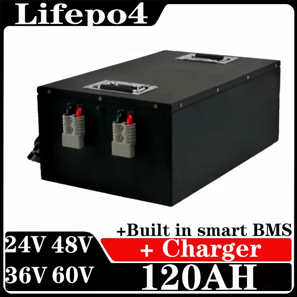 High-Capacity Lithium Lifepo4 Battery Pack: 24V-60V Options, 120Ah, Long-Lasting & Safe Power for AGV Automated Vehicles+Charger
High-Capacity Lithium Lifepo4 Battery Pack: 24V-60V Options, 120Ah, Long-Lasting & Safe Power for AGV Automated Vehicles+Charger