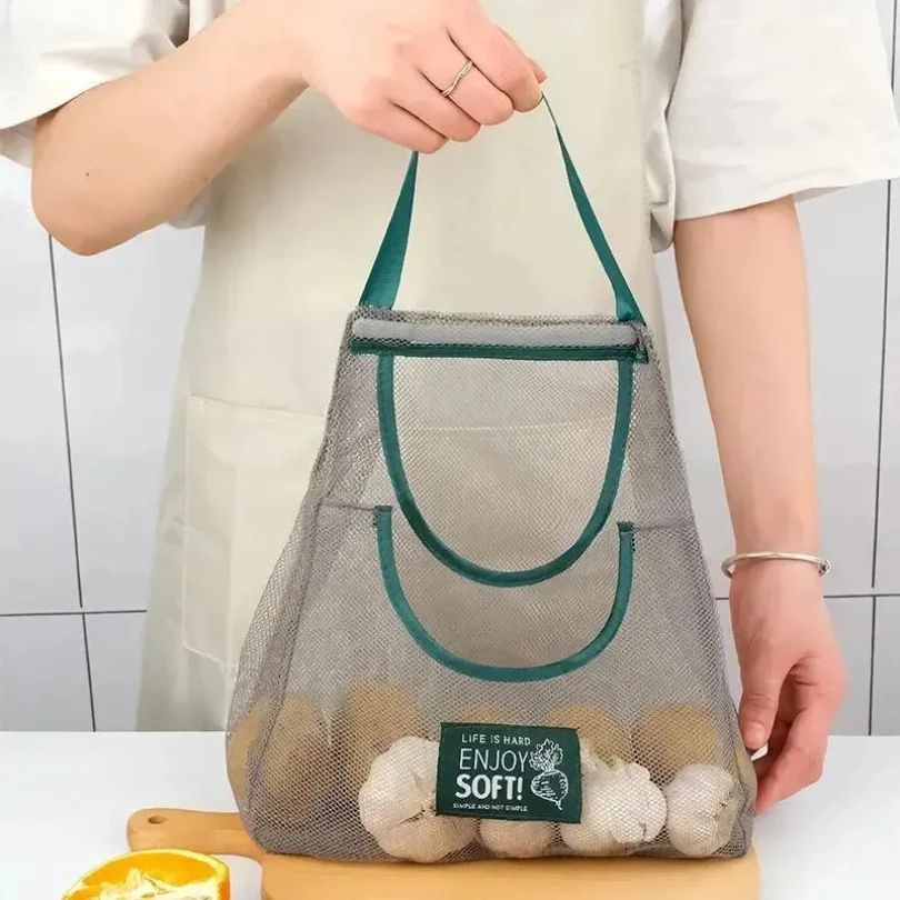 1pc 40x50cm Green Multi-purpose Storage Household Hanging Bag Fruits And Vegetables Portable And Breathable Hanging Storage Bag
1pc 40x50cm Green Multi-purpose Storage Household Hanging Bag Fruits And Vegetables Portable And Breathable Hanging Storage Bag