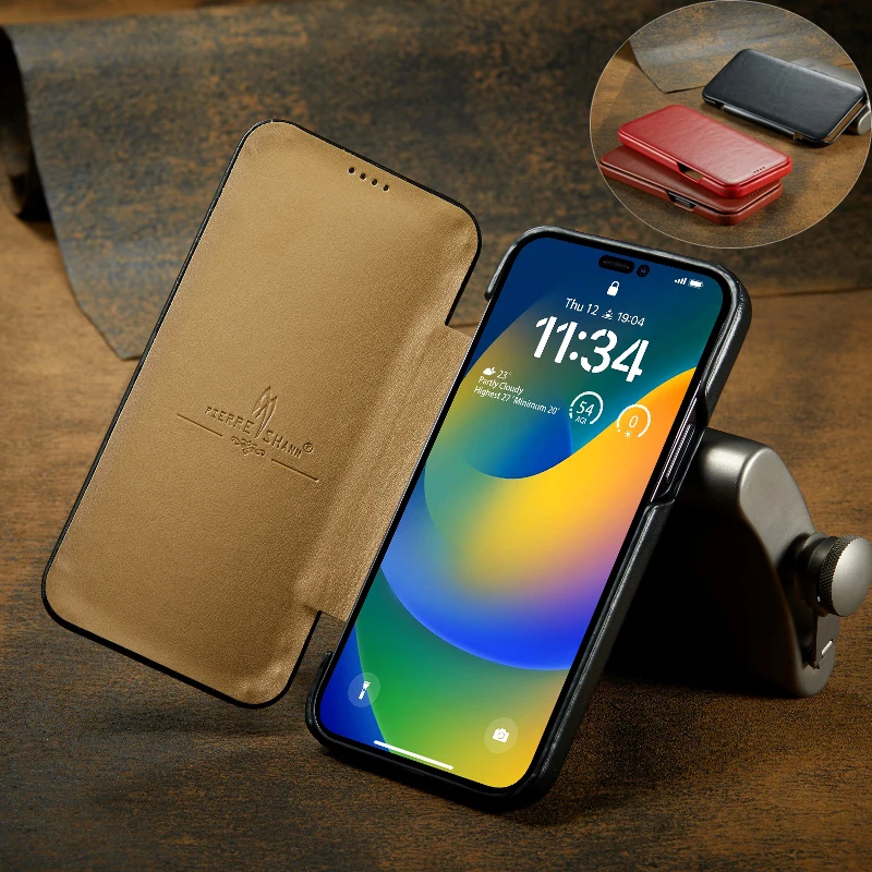 Flip Genuine Leather Phone Cover For iPhone 16 Pro Max 15 Plus 14 13 Mini 12 11 XR XS 7 8 Plus Protective Case
Flip Genuine Leather Phone Cover For iPhone 16 Pro Max 15 Plus 14 13 Mini 12 11 XR XS 7 8 Plus Protective Case