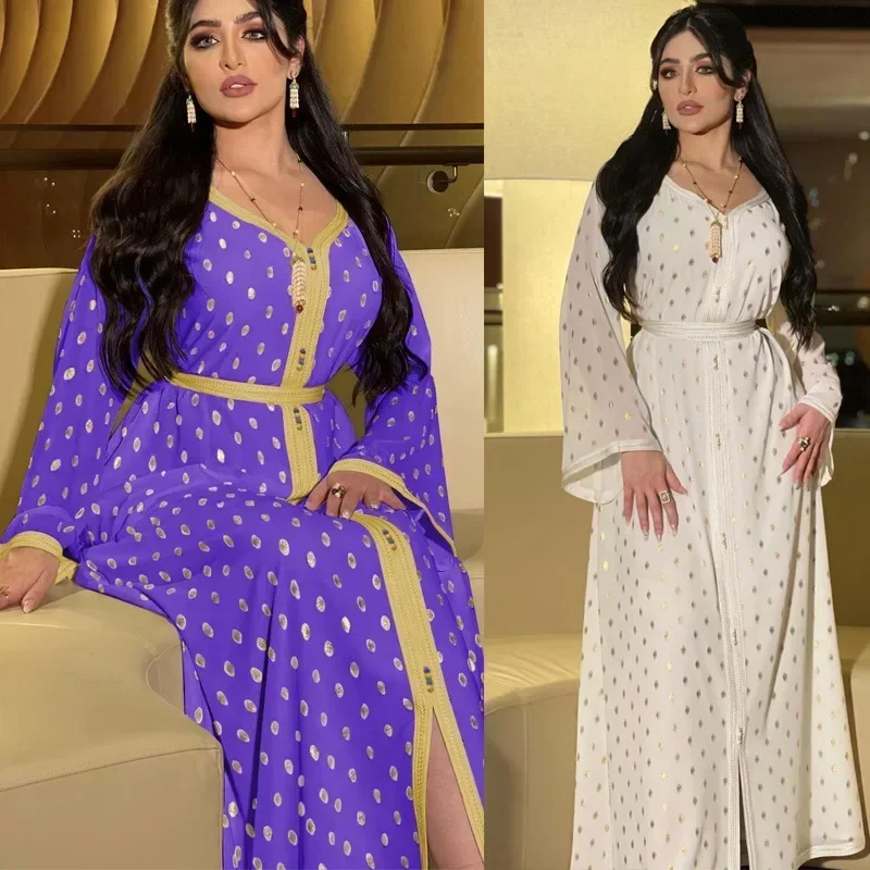 two-piece gilt dot lace Muslim dress beautiful embroidered Islamic Clothing Fashion Kimono Arabic Style Dubai Muslim abayas
two-piece gilt dot lace Muslim dress beautiful embroidered Islamic Clothing Fashion Kimono Arabic Style Dubai Muslim abayas