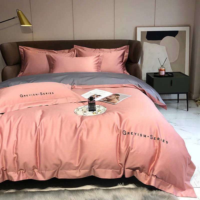 2024 New Four-piece Bedding Simple Cotton Double Household Bed Sheet Letter Pattern Quilt Cover Comfortable Bedding Pink Gray
2024 New Four-piece Bedding Simple Cotton Double Household Bed Sheet Letter Pattern Quilt Cover Comfortable Bedding Pink Gray