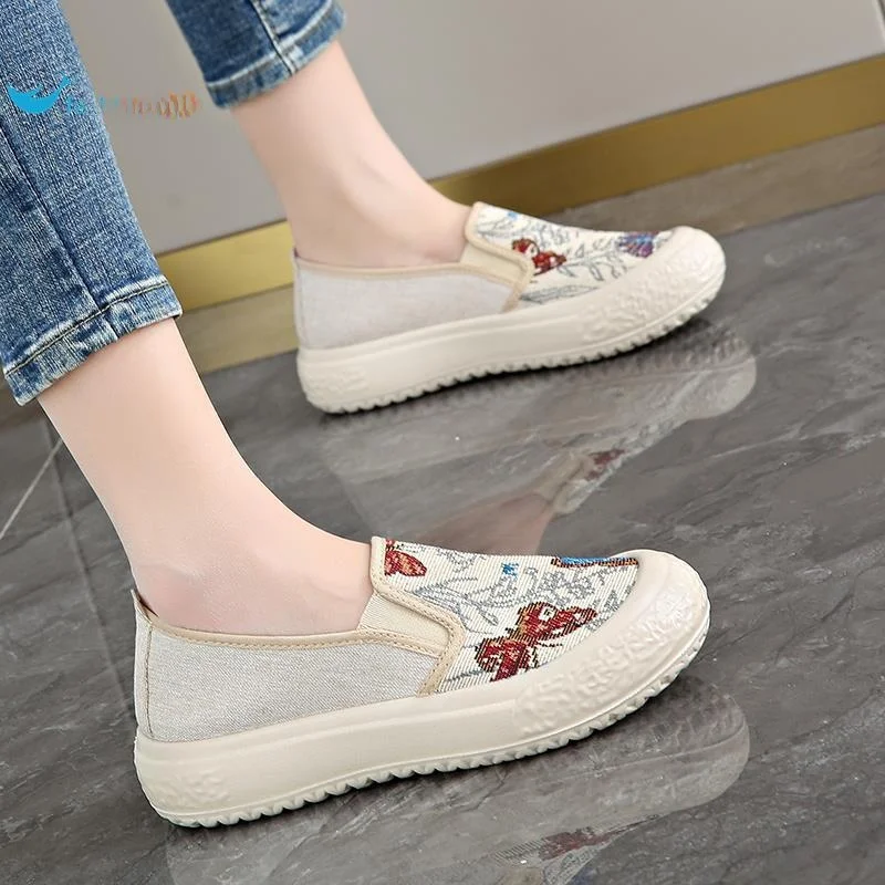 Beijing Ladies Canvas Slip-On Casual Shoes Soft Bottom Loafers Travel Footwear Summer Breathable Mesh Upgraded Version
Beijing Ladies Canvas Slip-On Casual Shoes Soft Bottom Loafers Travel Footwear Summer Breathable Mesh Upgraded Version