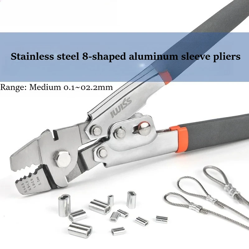 Aluminum Buckle Crimping Tool 8 Shape Aluminum Ferrule Clamp Steel Wire Rope Fastening Pliers
Aluminum Buckle Crimping Tool 8 Shape Aluminum Ferrule Clamp Steel Wire Rope Fastening Pliers