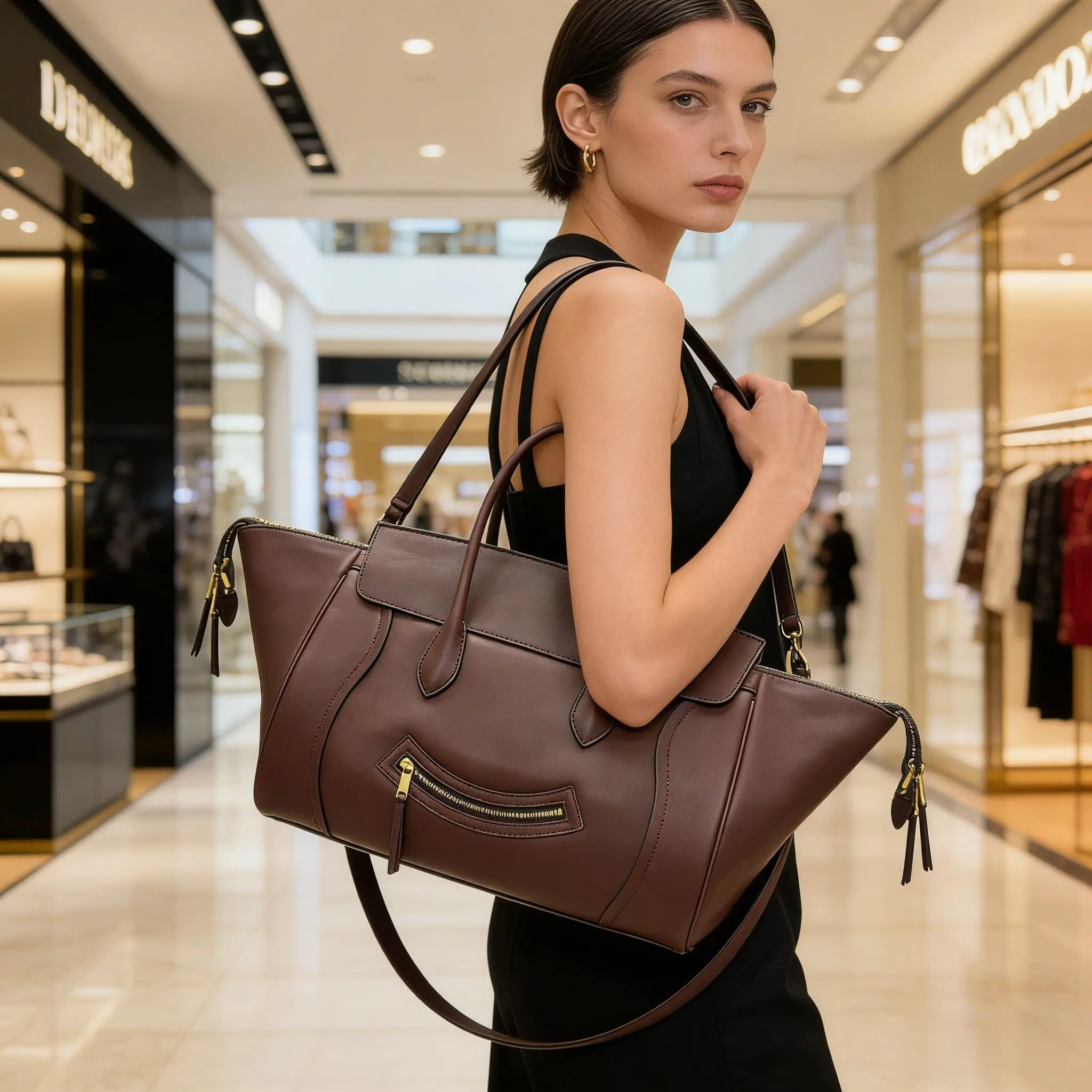 Vintage Genuine Leather Handbag Top-Grain Leather Large Capacity New Model Full Skin Both Inside Women's luxury handbags
Vintage Genuine Leather Handbag Top-Grain Leather Large Capacity New Model Full Skin Both Inside Women's luxury handbags