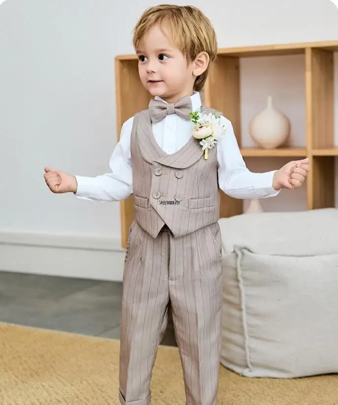 Boys Spring Summer 3Pieces/Set Vest Pants Boowtie School Suit KIDS Wedding Performance Dance Dress Children Photograph Costume
Boys Spring Summer 3Pieces/Set Vest Pants Boowtie School Suit KIDS Wedding Performance Dance Dress Children Photograph Costume