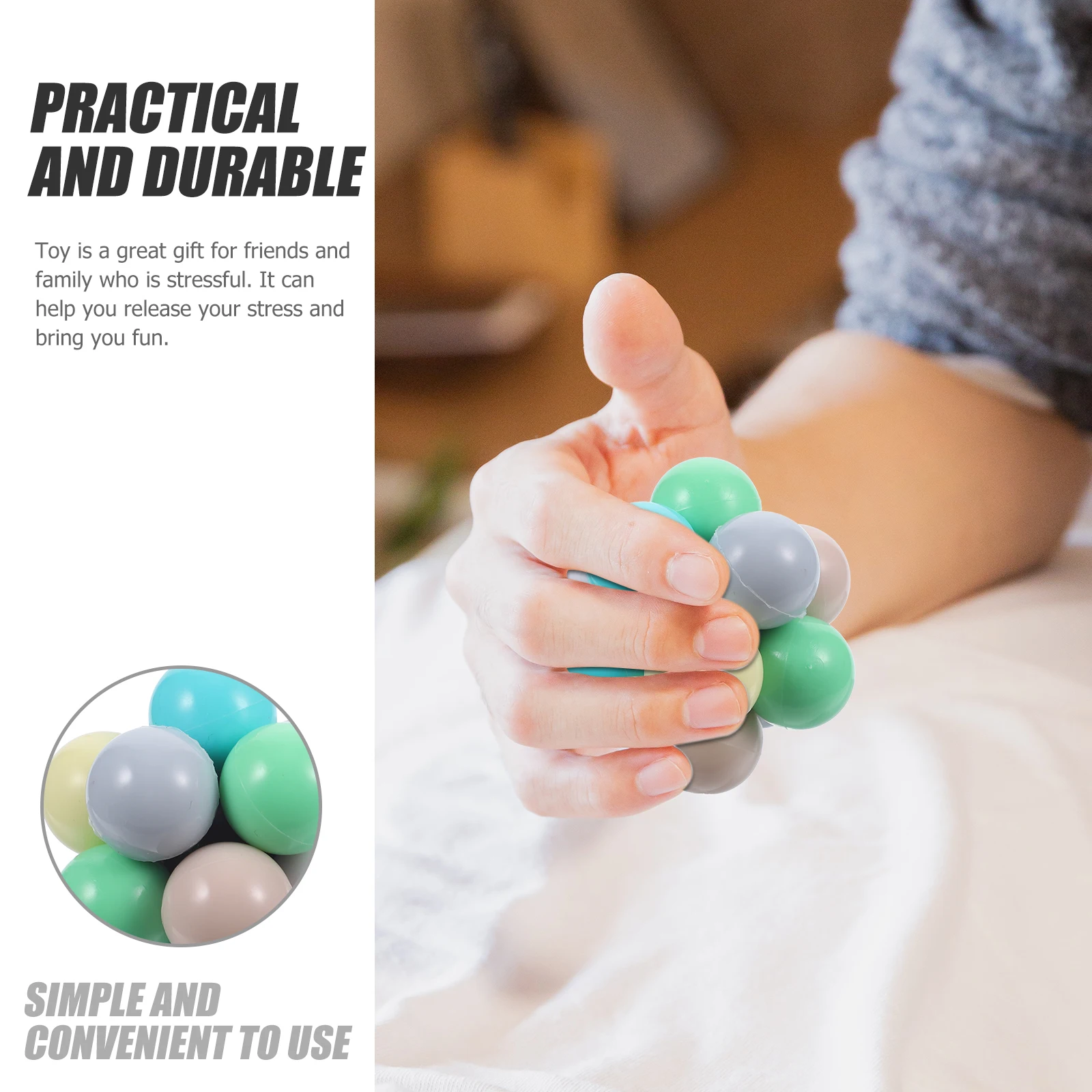 2pcs Changeable Beads Bright Colorful Stress Relief For Kids Autism Sensory Fidget Rainbow Pressure Ball Compact Desk
2pcs Changeable Beads Bright Colorful Stress Relief For Kids Autism Sensory Fidget Rainbow Pressure Ball Compact Desk