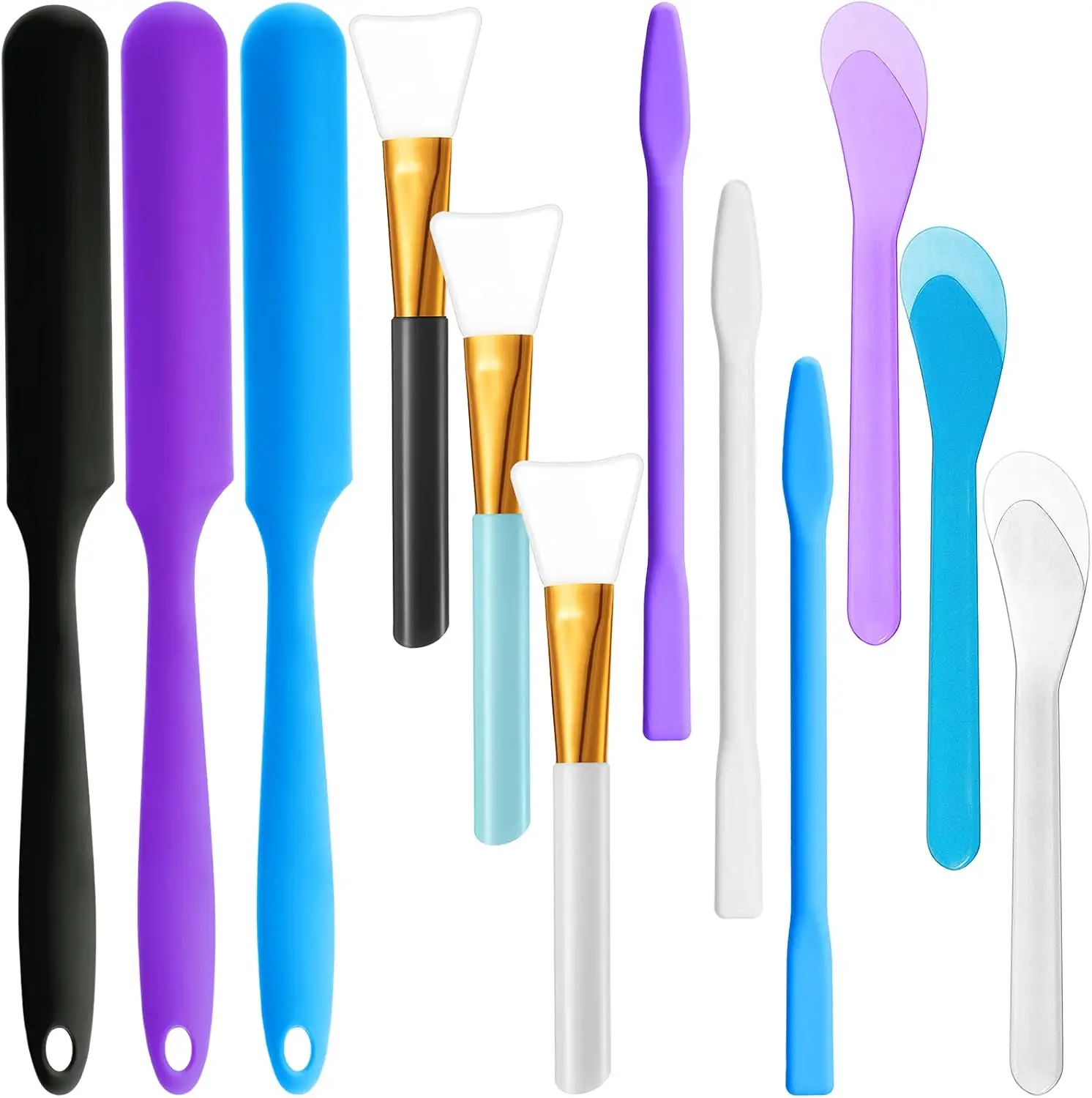 12 Pcs Silicone Stir Sticks Kit, Epoxy Brushes, Mixing Spoons & Scrapers for Resin, Paint, DIY Crafts (Assorted Colors)
12 Pcs Silicone Stir Sticks Kit, Epoxy Brushes, Mixing Spoons & Scrapers for Resin, Paint, DIY Crafts (Assorted Colors)