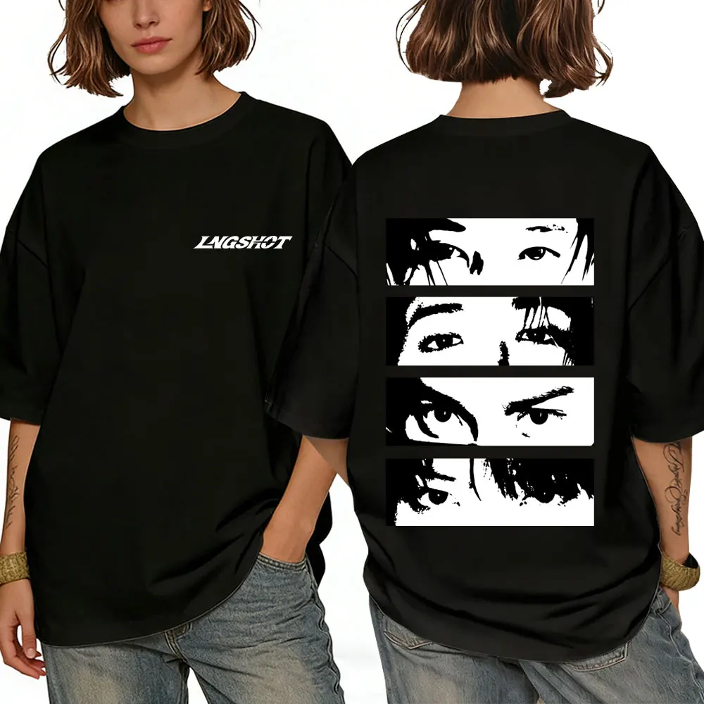 Hot Sale Korean Band Lngshot Eyes Graphic T-shirt Men Women Kpop Fashion Trend Streetwear Unisex Casual Oversized T Shirts Tops
Hot Sale Korean Band Lngshot Eyes Graphic T-shirt Men Women Kpop Fashion Trend Streetwear Unisex Casual Oversized T Shirts Tops