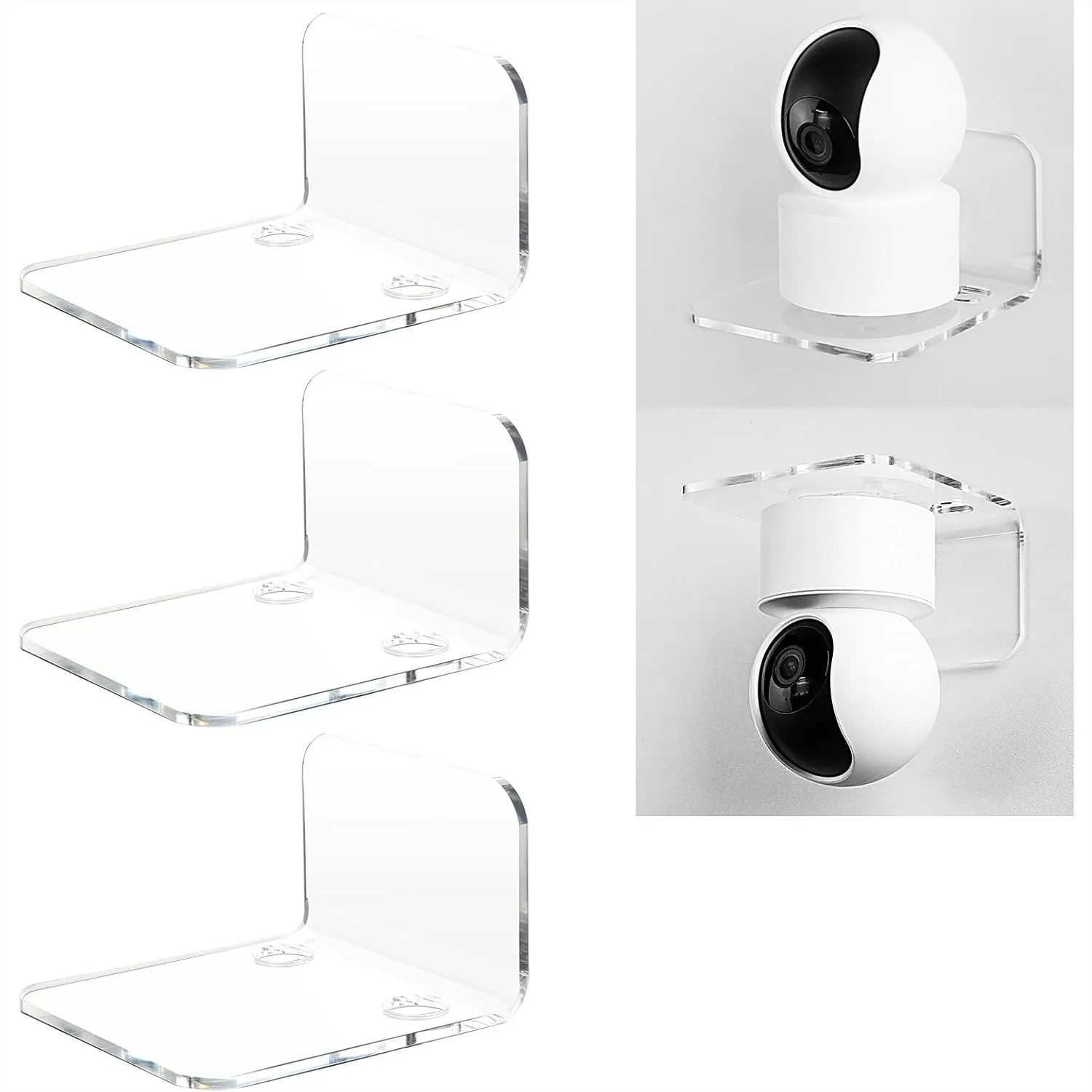 Acrylic Floating Wall Shelves Set Of 3 For Security Cameras Baby Monitors Speakers With Cable Clips And Strong Tapes No Drill Clear
Acrylic Floating Wall Shelves Set Of 3 For Security Cameras Baby Monitors Speakers With Cable Clips And Strong Tapes No Drill Clear