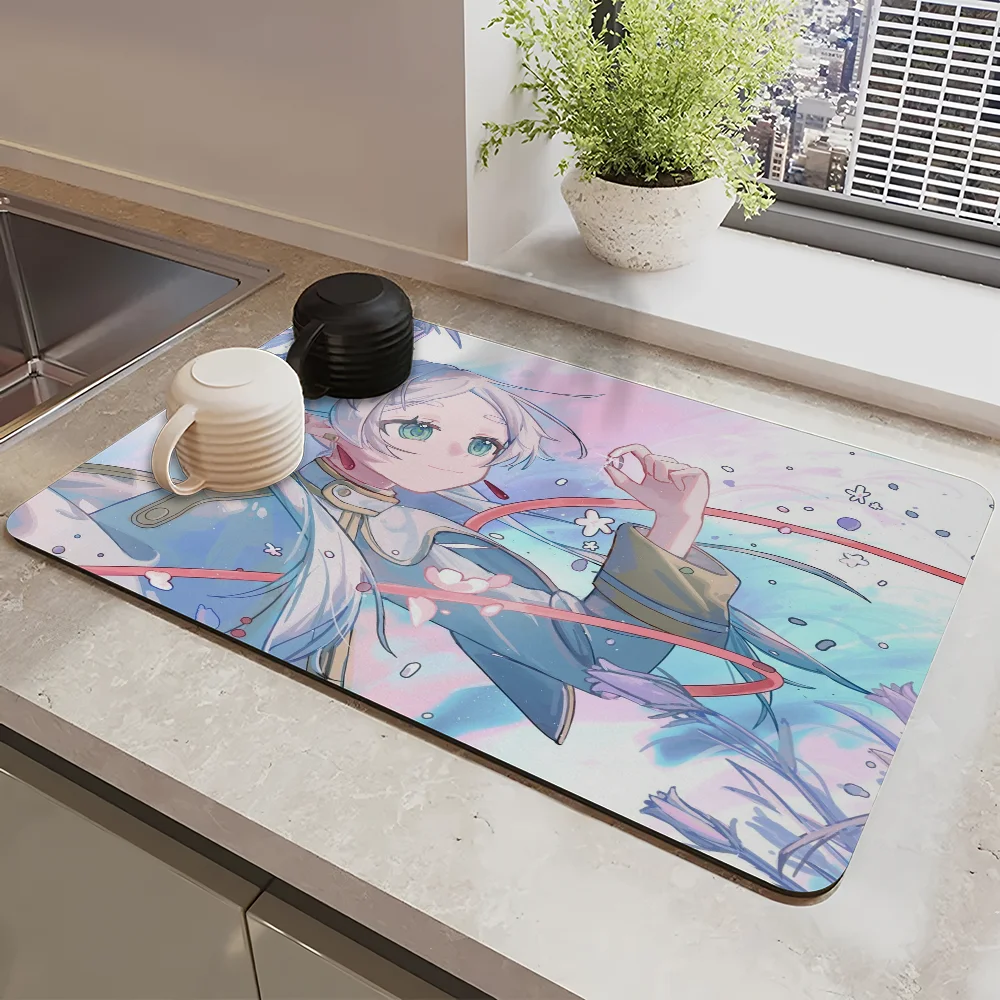 Funny F-Frieren Anime Draining Pad Drying Mat For Kitchen Bar Coffee Dishes Rubber Quick Drying Water Absorbent Anti-slip Mat
Funny F-Frieren Anime Draining Pad Drying Mat For Kitchen Bar Coffee Dishes Rubber Quick Drying Water Absorbent Anti-slip Mat