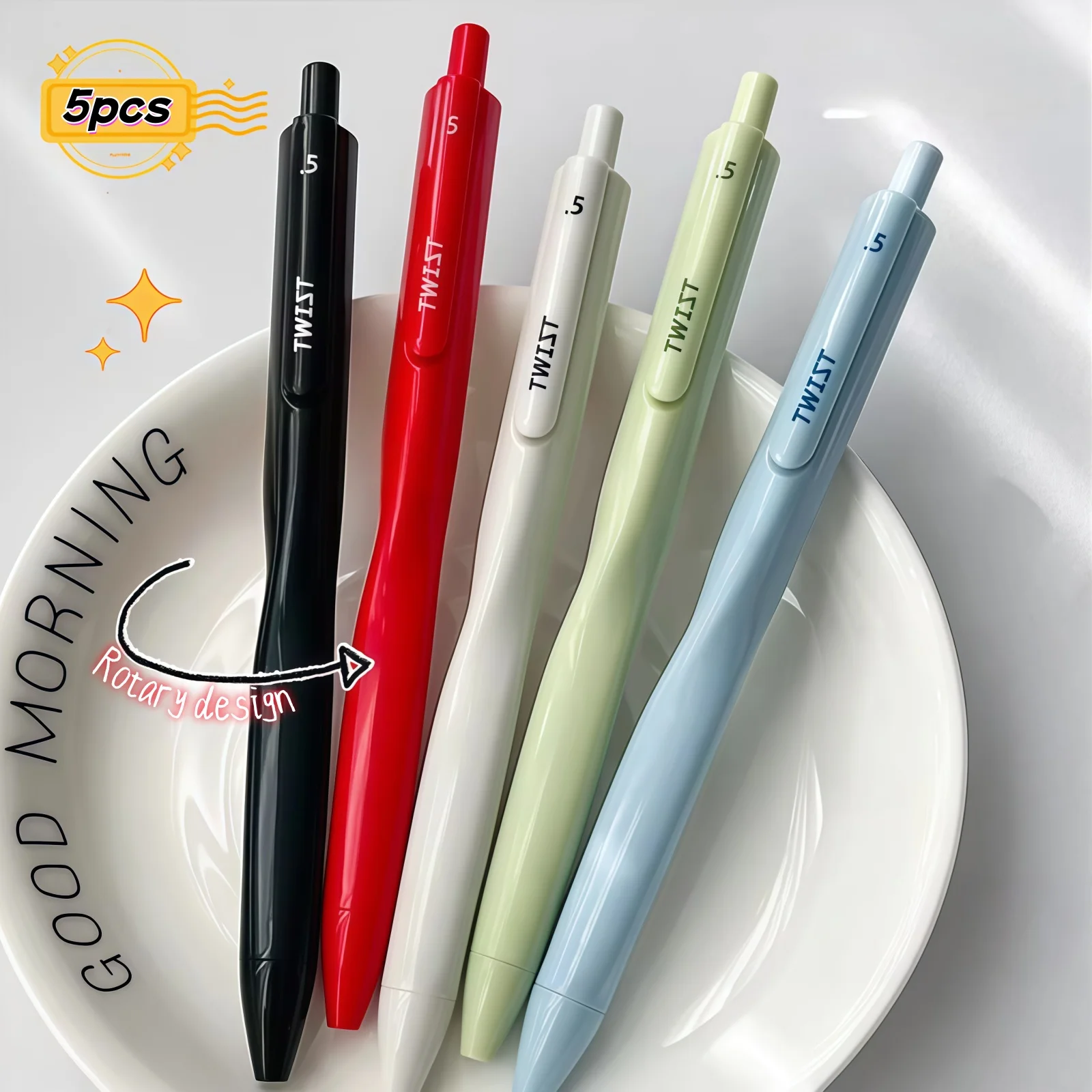 5 гелевых ручек Innovative Design, тонкий наконечник 0,5 мм (4 черные чернила + 1 красная чернила), удобная ручка, гладкое письмо без размазывания, подходит для журналов, экзаменов, подписи, школьных и офисных принадлежностей
5 гелевых ручек Innovative Design, тонкий наконечник 0,5 мм (4 черные чернила + 1 красная чернила), удобная ручка, гладкое письмо без размазывания, подходит для журналов, экзаменов, подписи, школьных и офисных принадлежностей