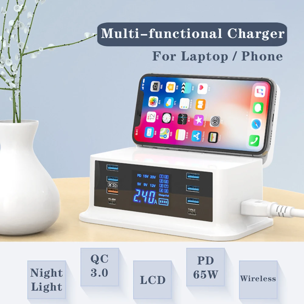 8Port USB Charger PD USB C Fast Charger For MacBook Air Pro Laptop Charger Adapter Wireless Charger For iPhone 13 12 Samsung S20
8Port USB Charger PD USB C Fast Charger For MacBook Air Pro Laptop Charger Adapter Wireless Charger For iPhone 13 12 Samsung S20
