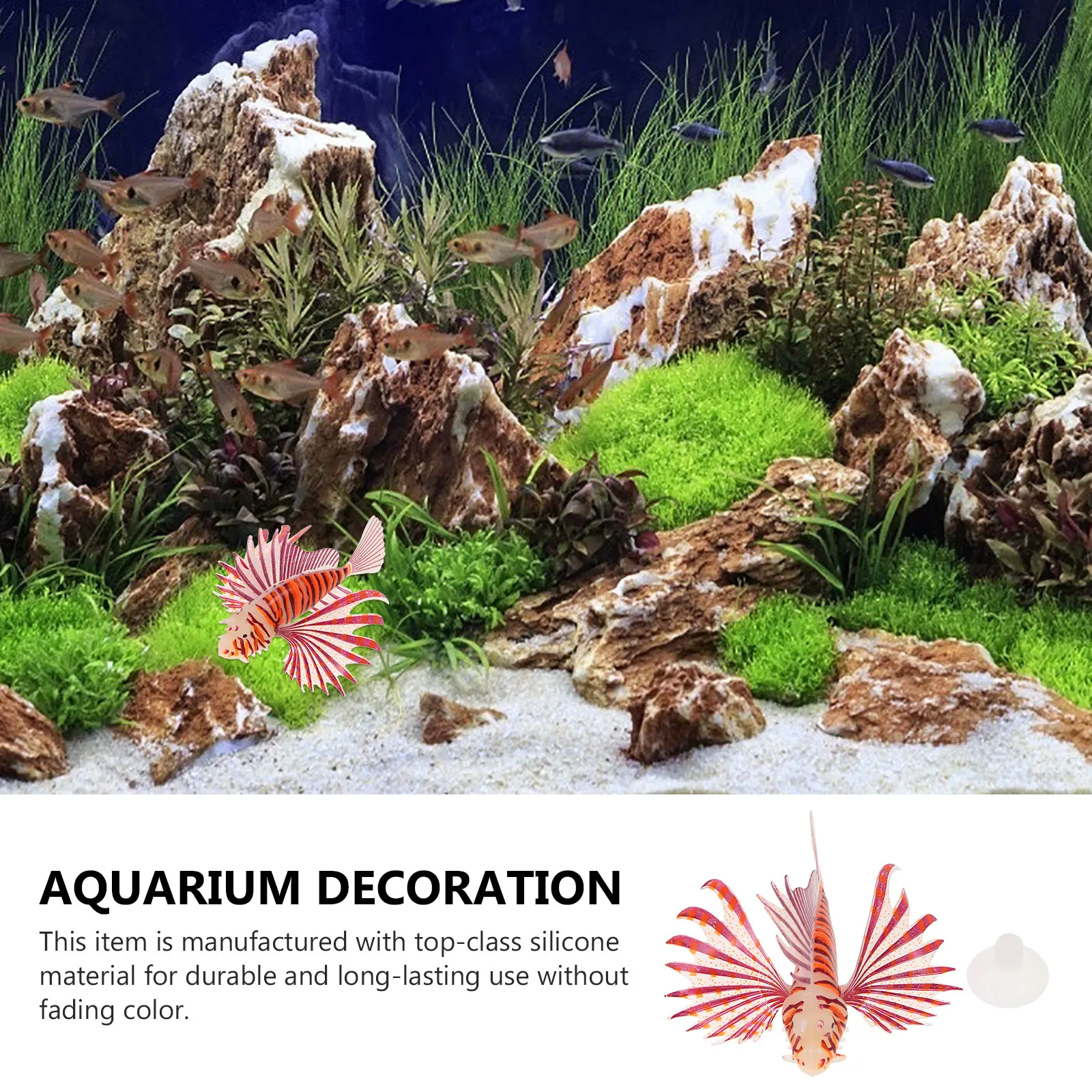 Glow in Dark Lionfish Decoration Aquarium L scaping Fake Fish Tank nament Sillicone Realistic Decor Pet Supplies
Glow in Dark Lionfish Decoration Aquarium L scaping Fake Fish Tank nament Sillicone Realistic Decor Pet Supplies