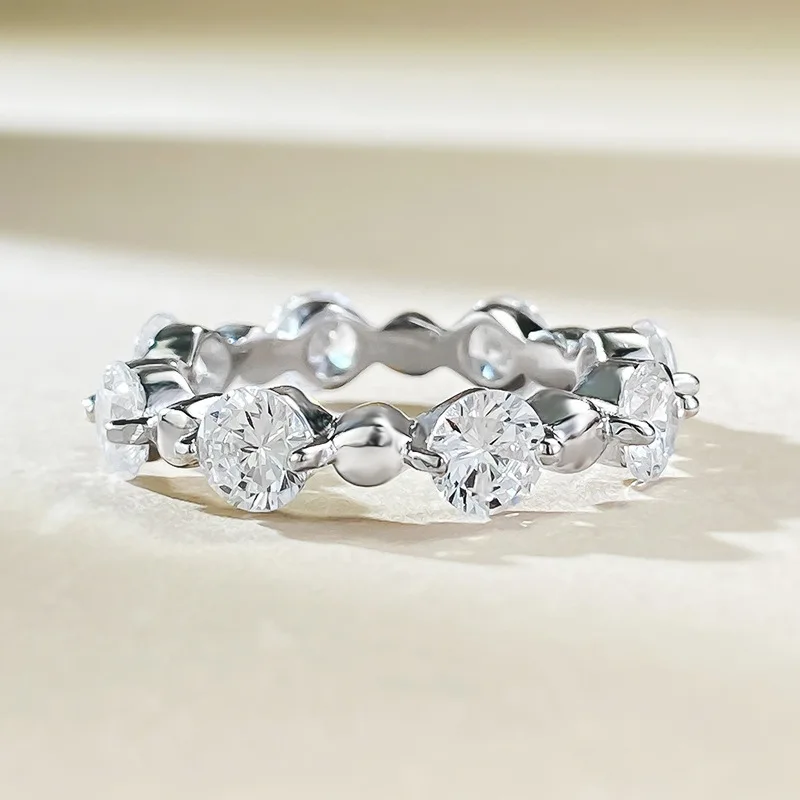 Apaison Full Round High Carbon Diamond 925 Sterling Silver Jewelry Women's Rings
Apaison Full Round High Carbon Diamond 925 Sterling Silver Jewelry Women's Rings