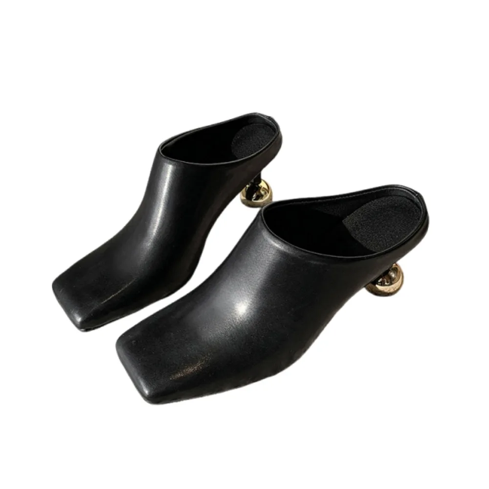 Slip On High Heels Elegant Women Slides Square Toe Shallow Summer Dress Slides Sexy Metal Strange Style Party Heels Shoes Size42
Slip On High Heels Elegant Women Slides Square Toe Shallow Summer Dress Slides Sexy Metal Strange Style Party Heels Shoes Size42