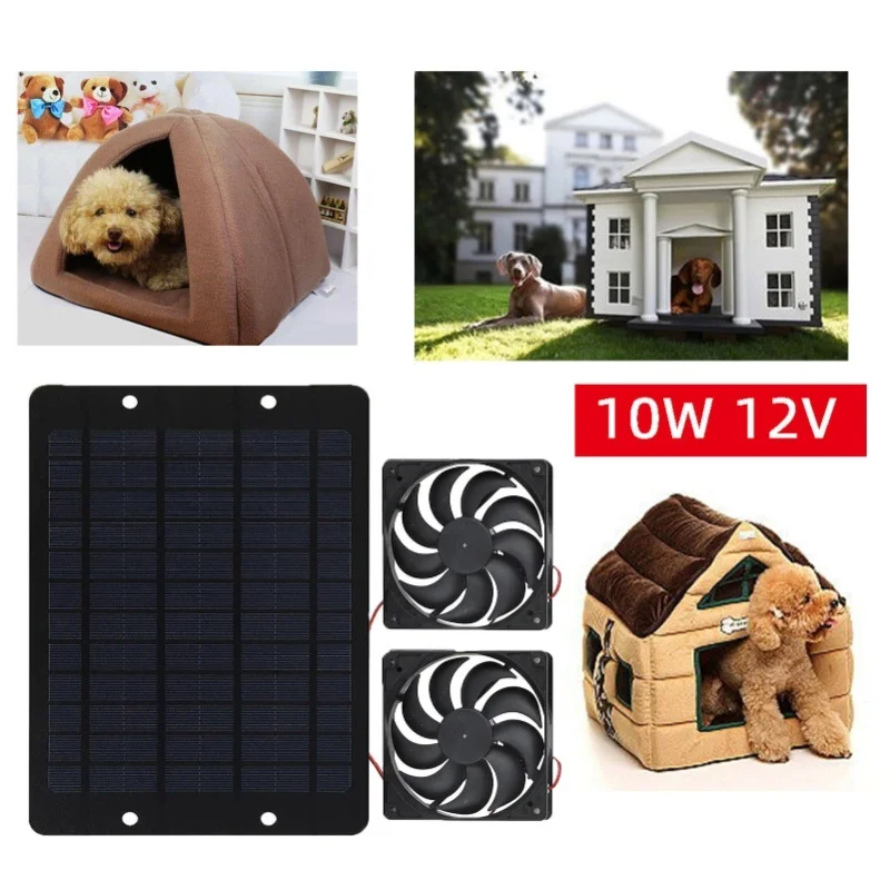 Dual Solar Powered Fans With Protective Net 10W Ventilation Kit For Chicken House Greenhouse Dog House
Dual Solar Powered Fans With Protective Net 10W Ventilation Kit For Chicken House Greenhouse Dog House