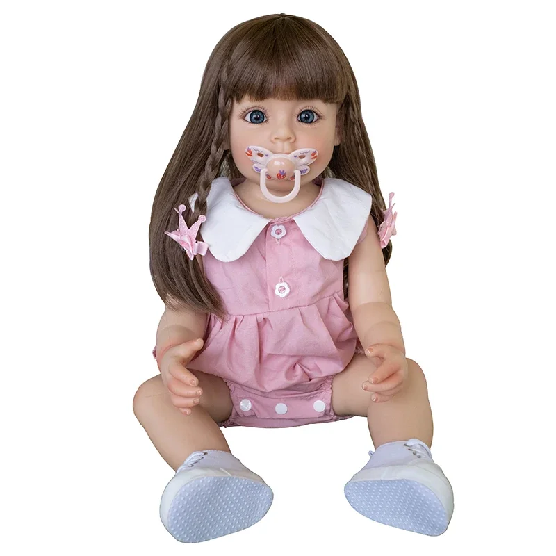 55CM Silicone Baby Doll Reborn Toddler Baby Girls Sue-Sue Hand-detailed Painting 3D Skin with Visible Veins Boneca Bebe Reborn
55CM Silicone Baby Doll Reborn Toddler Baby Girls Sue-Sue Hand-detailed Painting 3D Skin with Visible Veins Boneca Bebe Reborn