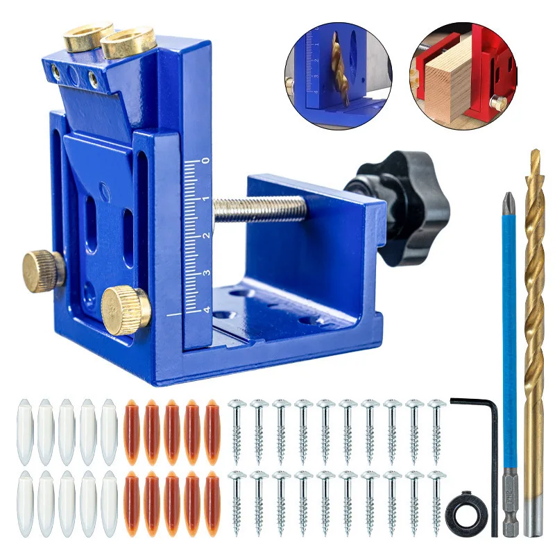 Adjustable Woodworking Hole Puncher, Aluminum Alloy Pocket Hole Jig,Wood Drilling Hardware Tools with Scale, Cross-border Supply
Adjustable Woodworking Hole Puncher, Aluminum Alloy Pocket Hole Jig,Wood Drilling Hardware Tools with Scale, Cross-border Supply