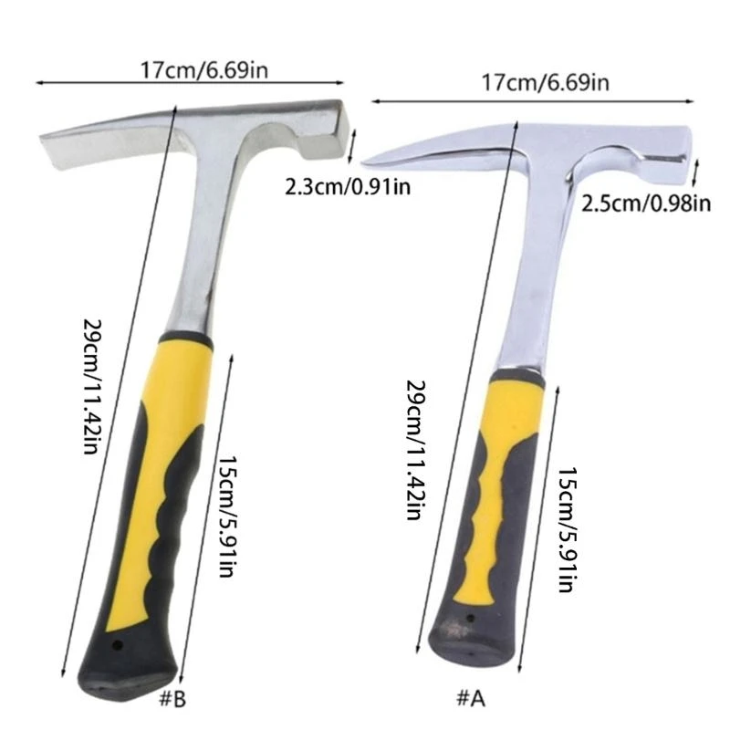 E06B Steel Rock Pick Hammer with Pointed Tip Double for Head Flat Mouth Geological Survey Brick Duckbill Hammer Hand Manula T
E06B Steel Rock Pick Hammer with Pointed Tip Double for Head Flat Mouth Geological Survey Brick Duckbill Hammer Hand Manula T