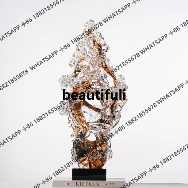 Glazed Taihu Lake stone ornaments, light luxury, high-end living room, modern dining room, entrance decoration crafts
Glazed Taihu Lake stone ornaments, light luxury, high-end living room, modern dining room, entrance decoration crafts