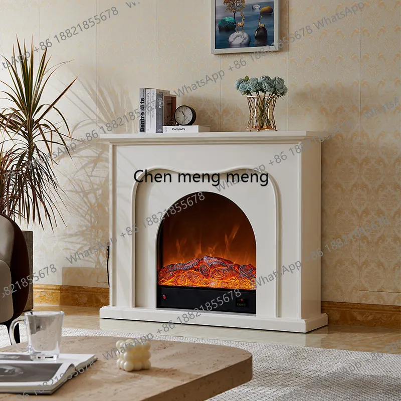 White French fireplace decorative cabinet, home living room retro simulated flame ambient light electric heating
White French fireplace decorative cabinet, home living room retro simulated flame ambient light electric heating
