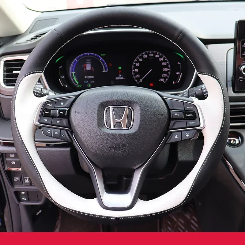 Hand Sewing Car Steering Wheel Cover for Honda Odyssey Accord Civic Vezel Breeze Envix Genuine Leather Interior Car Accessories
Hand Sewing Car Steering Wheel Cover for Honda Odyssey Accord Civic Vezel Breeze Envix Genuine Leather Interior Car Accessories