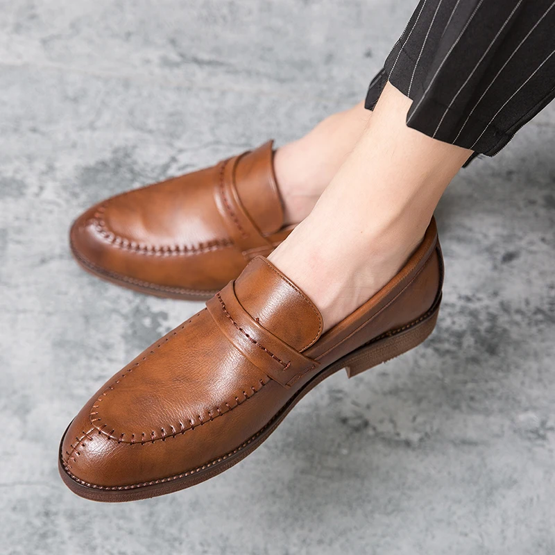 Men Casual Shoes Breathable Leather Men Loafers Business Office Shoes For Men Driving Moccasins Comfortable Slip On Shoes 38-47
Men Casual Shoes Breathable Leather Men Loafers Business Office Shoes For Men Driving Moccasins Comfortable Slip On Shoes 38-47