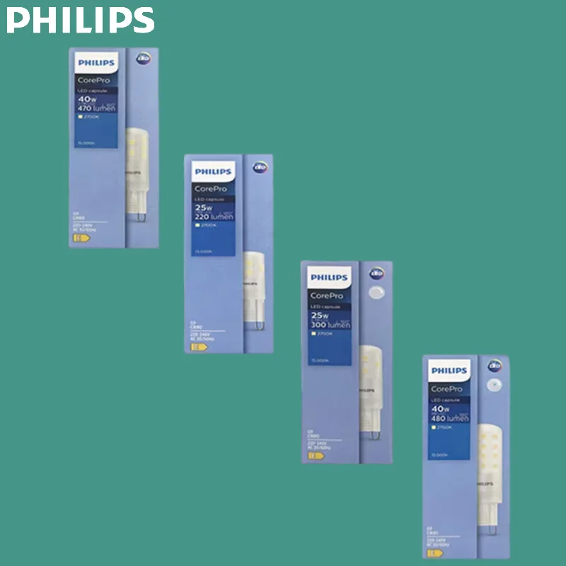 Philips LED Capsule 1.9W 2.7W 3.7W 4W CorePro G9 LED Pin Lamp 2700K Warm White AC 220-240V Crystal Bulb Replace Halogen G9 Light
Philips LED Capsule 1.9W 2.7W 3.7W 4W CorePro G9 LED Pin Lamp 2700K Warm White AC 220-240V Crystal Bulb Replace Halogen G9 Light
