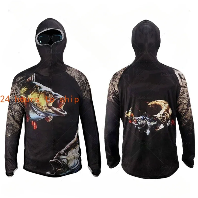 Men's Fishing Shirt Jacket Sun Protection Face Neck Anti-uv Breathable Fishing Hooded Clothes Ice Silk Quick Dry Sports Clothing
Men's Fishing Shirt Jacket Sun Protection Face Neck Anti-uv Breathable Fishing Hooded Clothes Ice Silk Quick Dry Sports Clothing