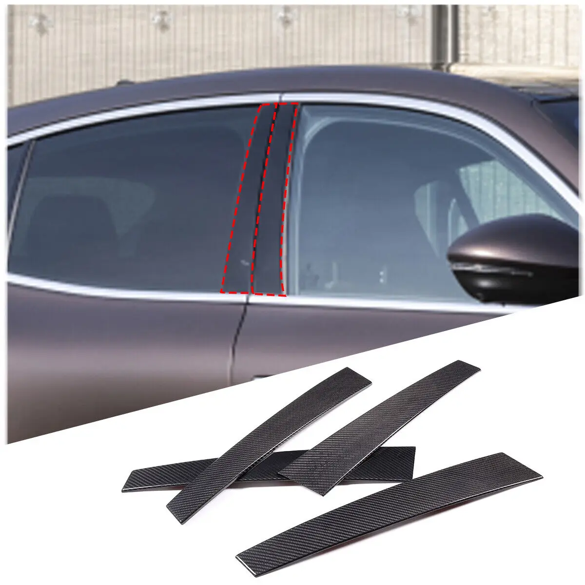 4pcs Real Carbon Fiber Car Exterior B-pillar Trim Cover Set For Maserati Grecale 2023-2024
4pcs Real Carbon Fiber Car Exterior B-pillar Trim Cover Set For Maserati Grecale 2023-2024