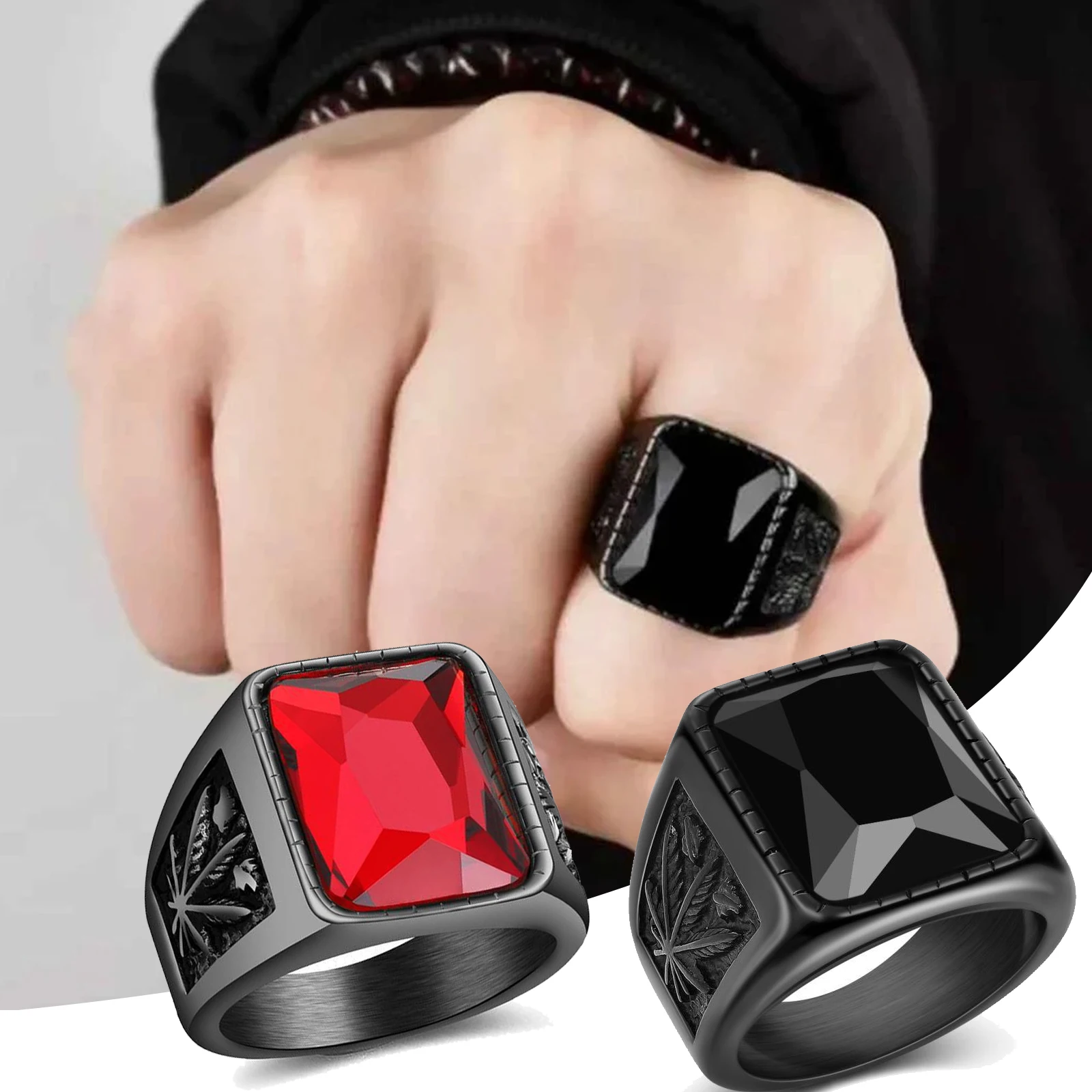 FANDAO-Jewellery Men's Punk Rock Glossy Stainless Steel Men's Rings Hip Hop Party Jewelry
FANDAO-Jewellery Men's Punk Rock Glossy Stainless Steel Men's Rings Hip Hop Party Jewelry