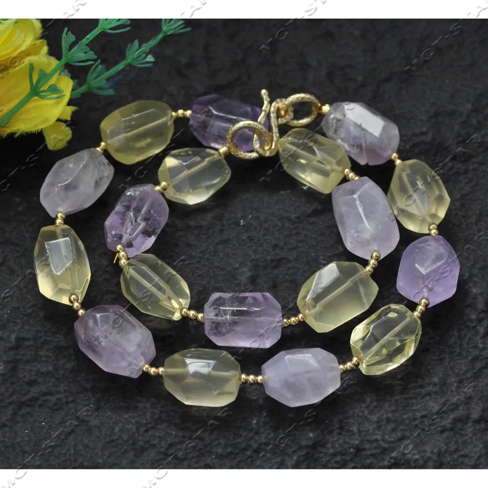 Z13810 21" 21mm Yellow Purple Cube Faceted Amethyst Lemon Crystal Necklace Custom Jewelry
Z13810 21" 21mm Yellow Purple Cube Faceted Amethyst Lemon Crystal Necklace Custom Jewelry