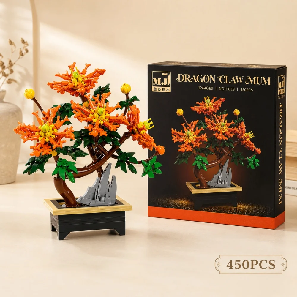 FUNXINEE Japanese Bonsai Building Blocks, 450Pcs Dragon Claw Chrysanthemum Flower Bouquet Set, Eternal Plant Home Decor Gift
FUNXINEE Japanese Bonsai Building Blocks, 450Pcs Dragon Claw Chrysanthemum Flower Bouquet Set, Eternal Plant Home Decor Gift
