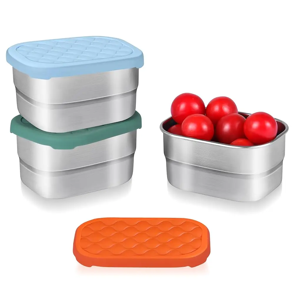 3 Pack 8oz Stainless Steel Kids Lunch Box, Small Snack Containers with Lids, Reusable Leak Proof Lunchbox, Salad Dressing Con
3 Pack 8oz Stainless Steel Kids Lunch Box, Small Snack Containers with Lids, Reusable Leak Proof Lunchbox, Salad Dressing Con