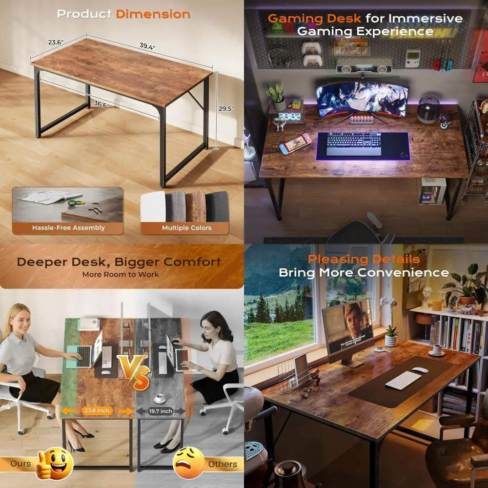 24 х 40-дюймовый письменный стол в деревенском коричневом металлическом каркасе для домашнего офиса, игр и учебы
24 х 40-дюймовый письменный стол в деревенском коричневом металлическом каркасе для домашнего офиса, игр и учебы