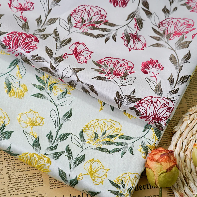 Rural Style Satin Jacquard Fabric Elegant Flower Dress Skirt Bag Decorative Sewing Fabric
Rural Style Satin Jacquard Fabric Elegant Flower Dress Skirt Bag Decorative Sewing Fabric