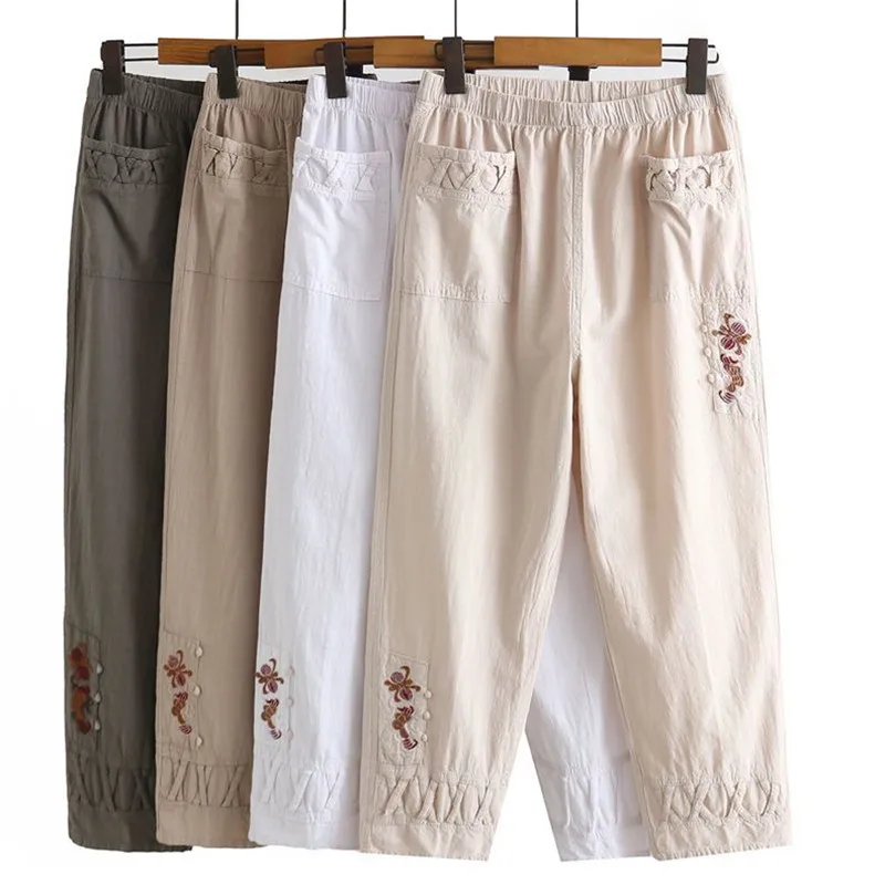 Mom Casual Pants Female Cotton Linen Summer New Thin Middle-Aged Elderly Women Straight Trousers Old Lady Loose Fashion Pants
Mom Casual Pants Female Cotton Linen Summer New Thin Middle-Aged Elderly Women Straight Trousers Old Lady Loose Fashion Pants