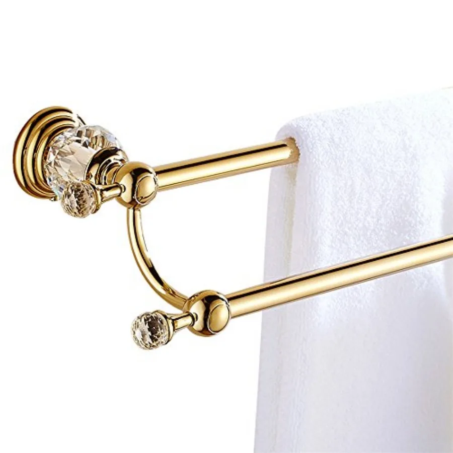 Crystal Towel Holder Double, Adjustable Gold Towel Bar 18 to 30 Inch, Towel Rack Rail for Bathroom Wall Mounted
Crystal Towel Holder Double, Adjustable Gold Towel Bar 18 to 30 Inch, Towel Rack Rail for Bathroom Wall Mounted