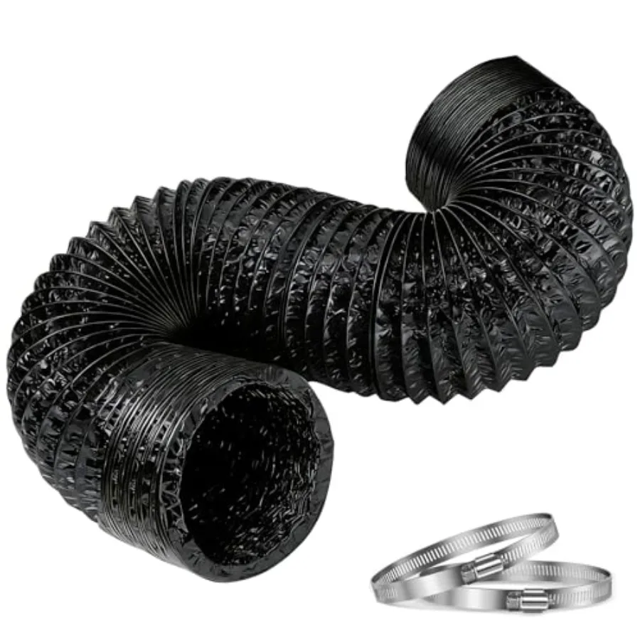 4 Inch Flexible Exhaut Duct Hoe 8FT with 2 p, lon Air Duct for Exhaut Fan, Ceiling Vent, Utility Ro Ventilan, Black
4 Inch Flexible Exhaut Duct Hoe 8FT with 2 p, lon Air Duct for Exhaut Fan, Ceiling Vent, Utility Ro Ventilan, Black